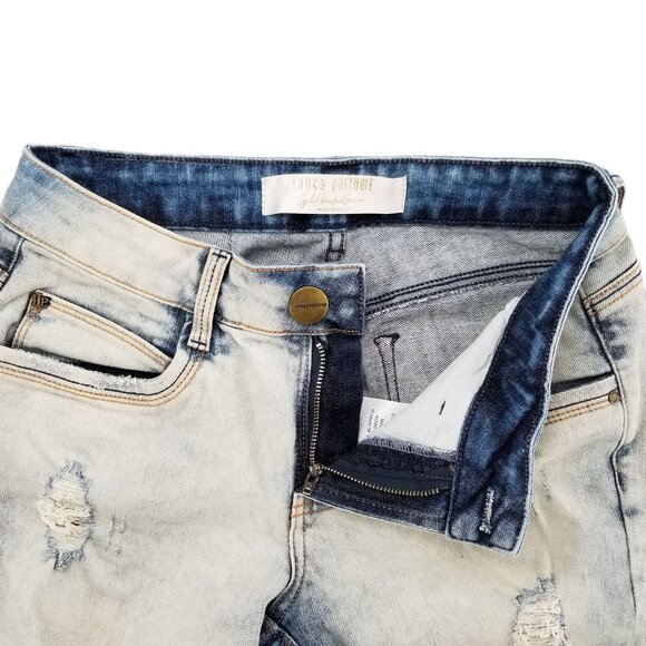 Lanca Perfume Jeans Womens Blue Gold Washed Denim Low Rise Stretch EU 36 US 6 - Picture 5 of 14